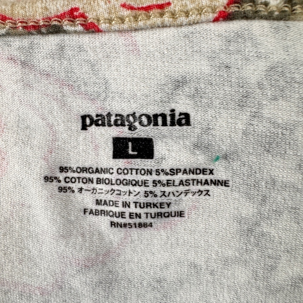 Patagonia Size Large Retro Floral Margot Dress Sleeveless Organic Cotton V Neck - Picture 5 of 7